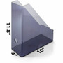 Officemate Recycled Plastic Magazine File, 4.3 x 10.3 x 12.2, Translucent Gray