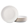 AJM Packaging Corporation Paper Plates, 9" dia, White, 100/Pack, 12 Packs/Carton