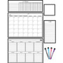 Teacher Created Resources Black & White Dry-Erase Magnetic Calendar Set - Black, White