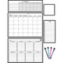 Teacher Created Resources Black & White Dry-Erase Magnetic Calendar Set - Black, White