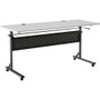 Lorell Shift 2.0 Flip and Nesting Mobile Table - Laminated Rectangle Top - 60" Table Top Length x 24" Table Top Width x 1" Table Top Thickness - 29.50" Height - Assembly Required - Gray
