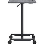 Lorell Desk,w/Holders,Mobile,Height Adj,26-5/8"x19-1/8"x43",BK/CCL (LLR84837)