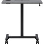Lorell Desk,w/Holders,Mobile,Height Adj,26-5/8"x19-1/8"x43",BK/CCL (LLR84837)