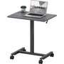 Lorell Desk,w/Holders,Mobile,Height Adj,26-5/8"x19-1/8"x43",BK/CCL (LLR84837)