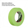 3M 401+ High Performance Green Masking Tape - Green - Crepe Paper - Synthetic Rubber Backing