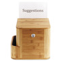 Safco Bamboo Suggestion Boxes, 10 x 8 x 14, Natural
