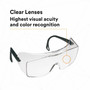 3M OX Protective Eyewear - Clear Lens - Recommended for: Workplace, Eye - Fog, UVA, UVB, UVC Protection - Polycarbonate - Black