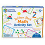 Learning Resources Pattern Block Math Activity Set - Theme/Subject: Fun - Skill Learning: Addition, Mathematics, Symmetry, Patterning, Fraction, Graphing, Shape, Geometry - 128 Pieces - 5-10 Year
