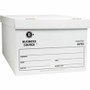 Business Source Lift-off Lid Light Duty Storage Box - External Dimensions: 15" Width x 24" Depth x 10" Height - Media Size Supported: Legal - Lift-off Closure - Light Duty - Stackable