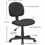 NuSparc Multi-Task Chair - Fabric Back Material - 5-star Base - Black