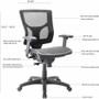 Lorell Conjure Mesh Task Chair - Black - Armrest