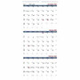 Brownline Three-Month Wall Calendar, 14 Months, December to January - Monthly - 14 Month - December 2025 to January 2027 - 3 Month Single Page Layout - 12 1/4" x 27" Sheet Size