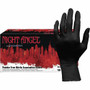 NIGHT ANGEL Nitrile Powder Free Exam Glove - 4 mil Thickness x 9.40" Glove Length - Medium Size - For Right/Left Hand - Nitrile - Black
