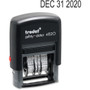 Trodat Date Only Stamp - Date Stamp - 0.38" Impression Width x 1.62" Impression Length - 10000 Impression(s) - Black - Recycled