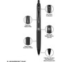 uniball™ 207 Plus+ Gel Pen - 0.7 mm Medium Pen Point - Retractable - Black Ink - Gel-based, Nanofiber Ink - Black Metal Barrel - (UBC70455)