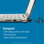Kensington Slim Portable Combination Lock - 5.91 ft Cable - Resettable - 4-digit - Combination Lock - Black