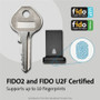 Kensington VeriMark Guard Fingerprint Security Key - Black - Fingerprint - USB - 5 V
