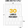 Avery Cable Labels, P-Style, 1.02" x 3.3" , 300 Total (61540) - Waterproof - 1 1/64" Width x 3 19/64" Length - Permanent Adhesive - P-shaped - Laser, Inkjet