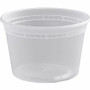 BluTable 16 oz Round Deli Tub Containers - Food, Food Storage - Microwave Safe - Clear - Round