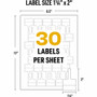 Avery Cable Labels, T-Style, 1.25" x 2" , 300 Total (61539) - Waterproof - 1 1/4" Width x 2" Length - Permanent Adhesive - T-shaped - Inkjet, Laser