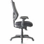 Lorell Conjure High-Back Swivel/Tilt Office Chair - Fabric, Polyurethane, Molded Foam Seat Material - High Back - Black - Armrest