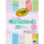 Crayola Pastel Cardstock - Greeting Card, Gift, Cardmaking, Decoration - 25 Piece(s) - Patterns - Pastel