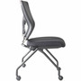 Lorell Conjure Mesh Training Chairs - Polyurethane, Molded Foam, Fabric Seat Material - Black