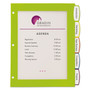 Avery Big Tab Ultralast Plastic Dividers, 5-Tab, 11 x 8.5, Assorted, 1 Set