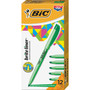 BIC Brite Liner Highlighter, Fluorescent Green Ink, Chisel Tip, Green/Black Barrel, Dozen