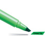 BIC Brite Liner Highlighter, Fluorescent Green Ink, Chisel Tip, Green/Black Barrel, Dozen