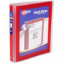 Avery Flexi-View 3 Ring Binder, 1 Inch Round Rings, 1 Red Binder - 1" Binder Capacity - Letter - 8 1/2" x 11" Sheet Size - 175 Sheet Capacity - Fastener(s): Round Ring