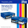 Brother TN229XL2PK High-Yield Toner, 3,000 Page-Yield, Black, 2/Pack