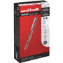 uniball VISION Rollerball Pen, Stick, Fine 0.7 mm, Red Ink, Silver/Red/Clear Barrel, Dozen
