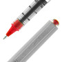 uniball VISION Roller Ball Pen, Stick, Fine 0.7 mm, Red Ink, Gray/Red Barrel, Dozen (UBC60139) View Product Image