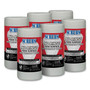 SCRUBS No Rinse Food Surface Disinfectant Wipes, 1-Ply, 7 x 8, Unscented, White, 80/Canister, 6/Carton