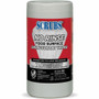 SCRUBS No Rinse Food Surface Disinfectant Wipes, 1-Ply, 7 x 8, Unscented, White, 80/Canister, 6/Carton