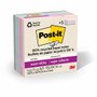 Post-it Recycled Super Sticky Notes - 70 - 3" Flag/Note Width x 3" Flag/Note Length - Square - 70 Sheets per Pad - Wanderlust Pastels - (MMM654R5SSNRP)