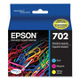 Epson T702520S (702) DURABrite Ultra Ink, Cyan/Magenta/Yellow, 3/Pack