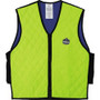 Ergodyne Chill-Its Evaporative Cooling Vest - 2-Xtra Large - Polymer, Nylon - Lime - Comfortable, High Visibility, Ventilation, Stretchable, Water Repellent, Lightweight, Durable, Washable, Zipper Closure