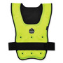 ergodyne Chill-Its 6687 Economy Dry Evaporative Cooling Elastic Waist Vest, Nylon, Large/X-Large, Lime