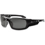 Ergodyne Fog-Off Smoke Lens/Gray Frame Safety Glasses - Ultraviolet Protection - Gray - Durable, Flexible, Non-slip, Scratch Resistant, Anti-fog, Perspiration Resistant