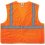 Ergodyne Orange Econo Breakaway Vest - 2-Xtra Large/3-Xtra Large - Orange - Reflective, Machine Washable, Lightweight, Hook & Loop Closure, Pocket - (EGO21065)