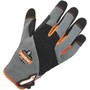 Ergodyne ProFlex 710 Heavy-Duty Utility Gloves - 10" Glove Length - 9 Size Number - Large Size - Gray - Comfortable, Machine Washable, Abrasion Resistant, Pull-on Tab, Reinforced Saddle, Reinforced Fingertip, Reinforced Palm Pad, Molded