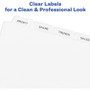 Avery Print and Apply Index Maker Clear Label Dividers, Copiers, 8-Tab, 11 x 8.5, White, 5 Sets