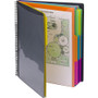 Smead Poly Project Organizer, 24 Letter-Size Sleeves, Gray with Bright Pockets