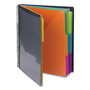 Smead Poly Project Organizer, 24 Letter-Size Sleeves, Gray with Bright Pockets