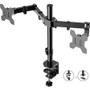 Rocelco RDM2 Desk Mount for LCD Monitor, LED Monitor, Display Stand - Black - Landscape/Portrait - Height Adjustable - 2 Display(s) Supported - 13" to 27" Screen Support