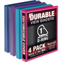 Samsill Durable View Binders - 1" Binder Capacity - Letter - 8 1/2" x 11" Sheet Size - 225 Sheet Capacity - 3 Ring(s) - (SAMMP46439)