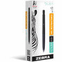 Zebra Pen bLen Retractable Gel Black Barrel 0.7mm Dozen - 0.7 mm Medium Pen Point - Retractable - Black Ink - Gel-based - Black Barrel