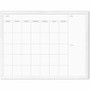 U Brands Magnetic Dry-Erase Monthly Calendar Board - 40" (3.3 ft) Width x 30" (2.5 ft) Height - White Painted Steel Surface - White Decor Frame - Rectangle - Horizontal